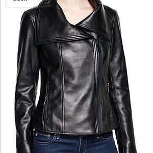 Michael Kors Asymmetrical Moto Leather Jacket